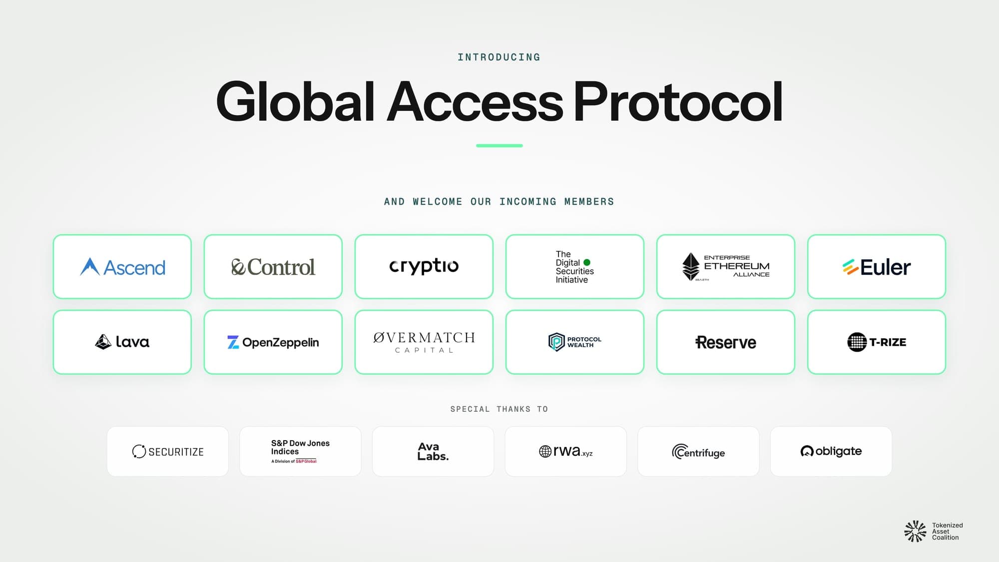 Welcome to the Newest Members of the Tokenized Asset Coalition